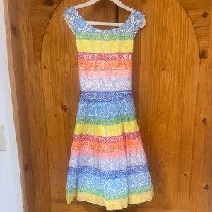 Mini Boden Multicolor Striped Dress